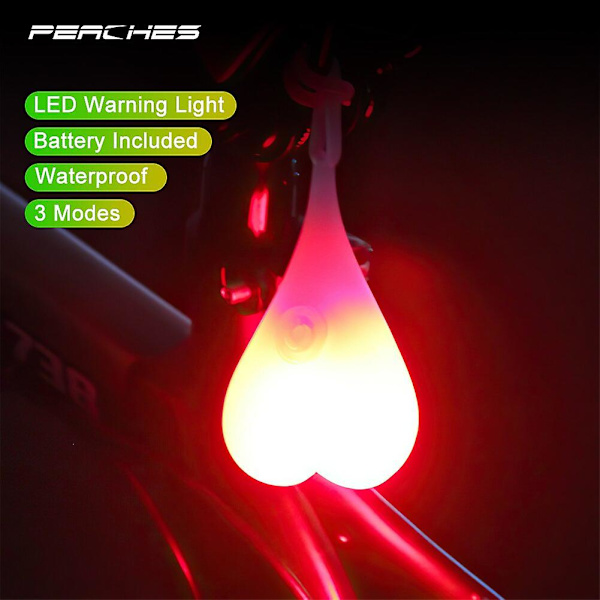 LED Sykkellys Hjerteformet Vanntett Sikker Advarsel Mtb Sykkel Baklys Ball Egg Natt Advarsel Usb Oppladbar Sykkel Baklykt