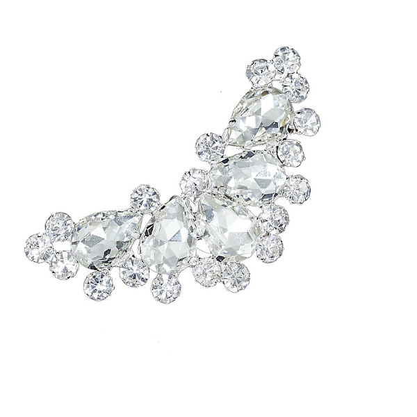 1 par elegante design rhinestone sko klips brud bryllup fest krystal