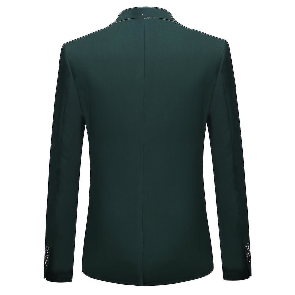 Herresæt Business Casual 3-delt jakkesæt bukser vest 9 farver Z Green XL