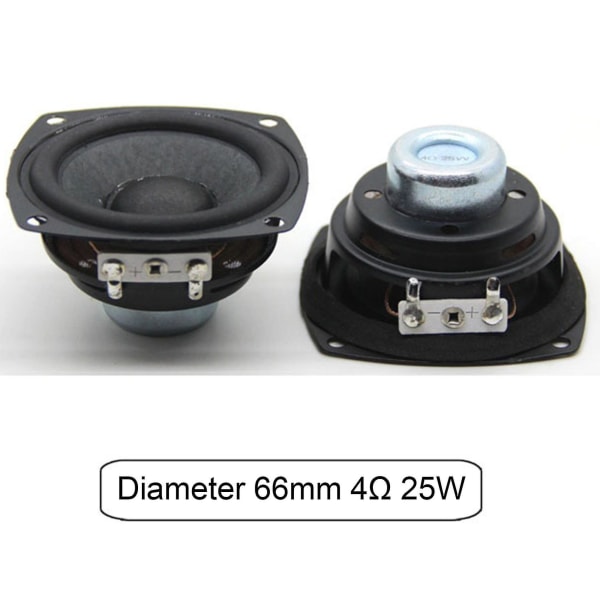 O Ser 25w 66mm Frekvens Högtalare DIY Ljud Mini Ser Med Monteringshål För Hemmet