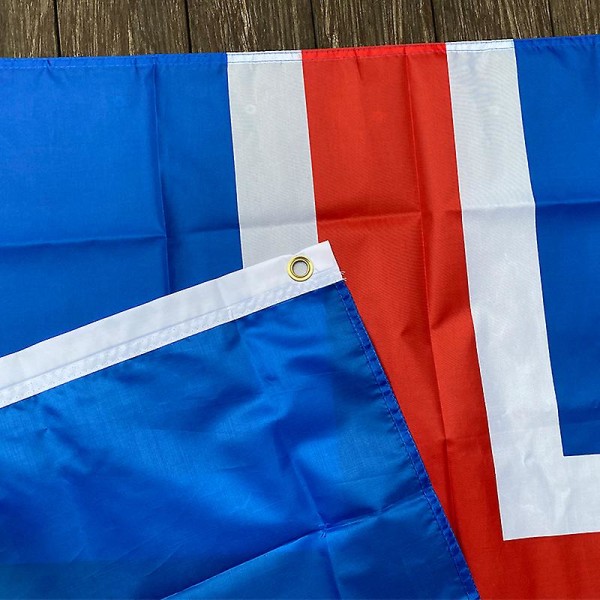Xvggdg Bendera Islandia Bendera Poliester 5*3 Kaki Banner Me