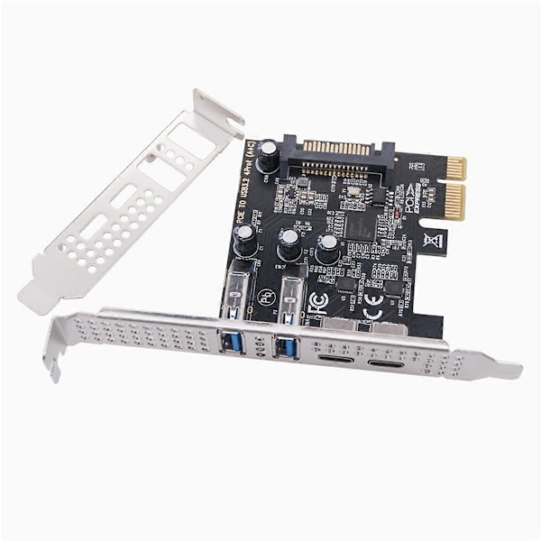 Type C USB 3.2 Gen1 5Gbps PCIE Kort Adapter PCI Express Board 2xUSB A Port+2xType-C Port/USB3.2 PCI-E Udvidelseskort