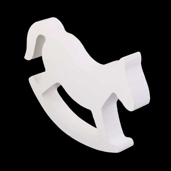 Trehåndverk Små Trehester Baby Barneleker Tegneserie Tredimensjonale Dyr Bryllupslogo Ornamenter (2 Pakker)