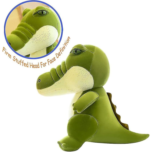 Koselig Gator Plysj Grønn Krokodille Kosedyr Nydelig Alligator Toy Pute
