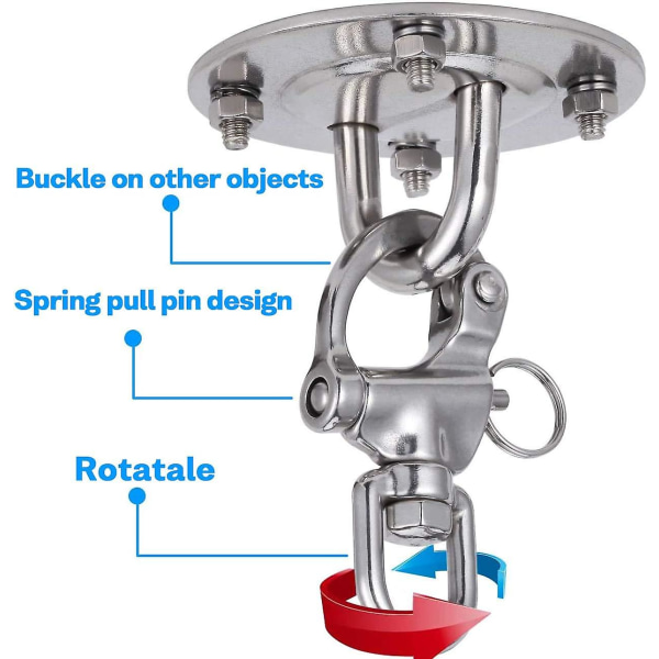 Sving krog drejelig shackle til ophængning af gynger og hængekøjer