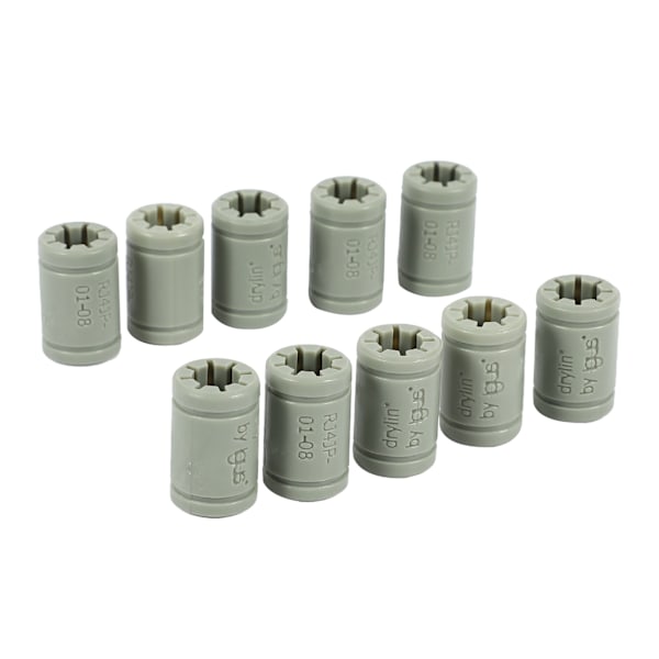 10 st Anet 8 mm plastlinjärlager samma som Rj4Jp-01-08 kullager för Anet A8 Prusa I3 3D-skrivare