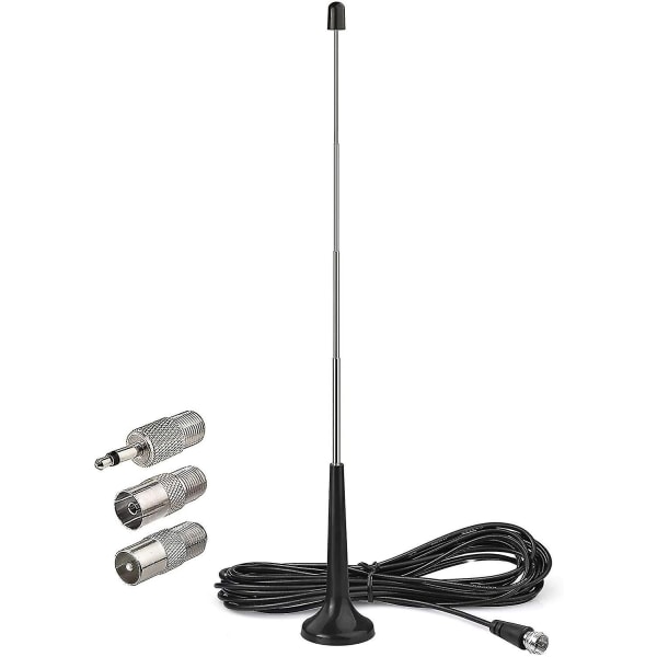 Fm Dab Radio Antenna Aerial 75 Ohm F Plug And 3 Meter Extens