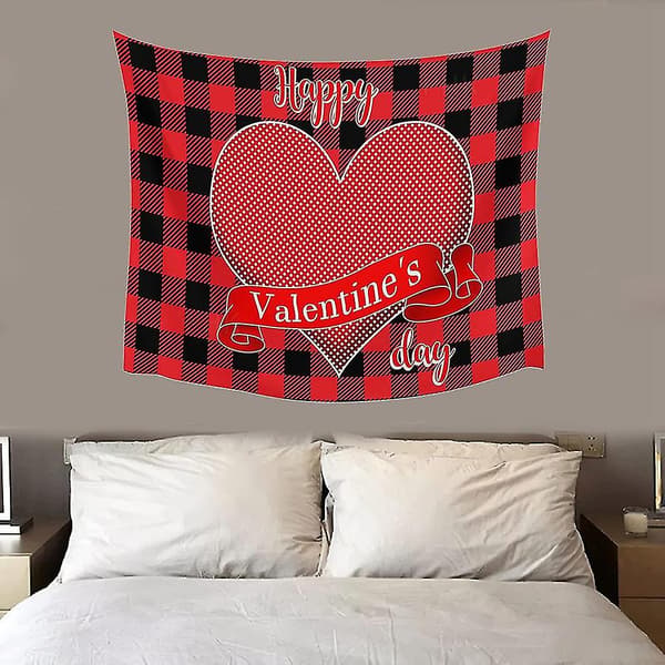 Veggteppe med Valentinsdag-dekorasjon
