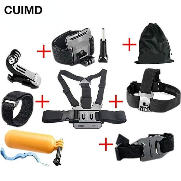 Toiminta-kameran lisävarusteet Rinta Päähihna Kelluva Bobber-teline Gopro Osmo Xiaoyi Sjcam Sj Sj7 Star Sj6