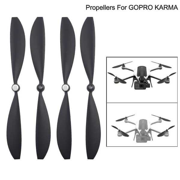 4 stk Drone Propeller Støysvake Slagfast ABS Reserveblader Drone Tilbehør For Gopro Karma