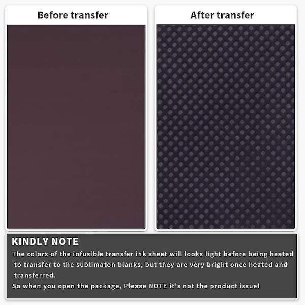Svart Infusible Transfer Ink Sheets, 10 stk 12x12inch Solid