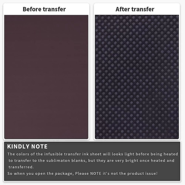 Svarta osmältbara överföringsbläckark, 10 st 12x12 tum enfärgad vanlig färg förtryckt sublimeringspapper