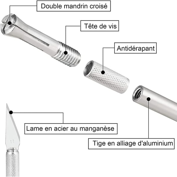 Scalpel Dhrs Precision Work Cutter 2 Avec 42 Lames Pour Couper