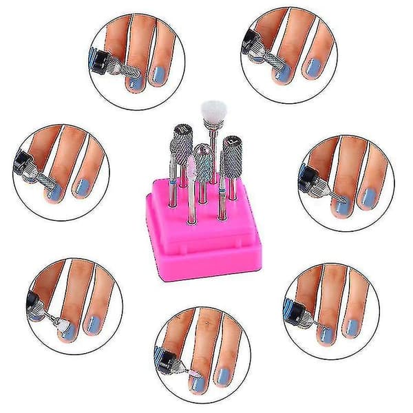 1 Sæt Negleboremaskine Bits Sæt Wolframkarbid Keramik Manicure