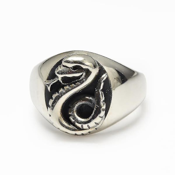 Elokuva velho Malfoy perheen tunnus Slytherin käärme taikakoulu sormus Cosplay seos korut sormukset aikuiset unisex tarvikkeet 7