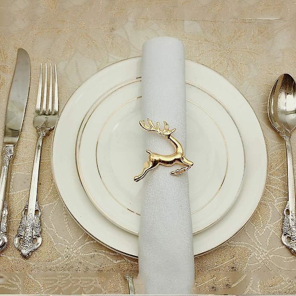 Servettringar Set med 6 Silver Set med 6 Servettringar Jul, Helgdagar,