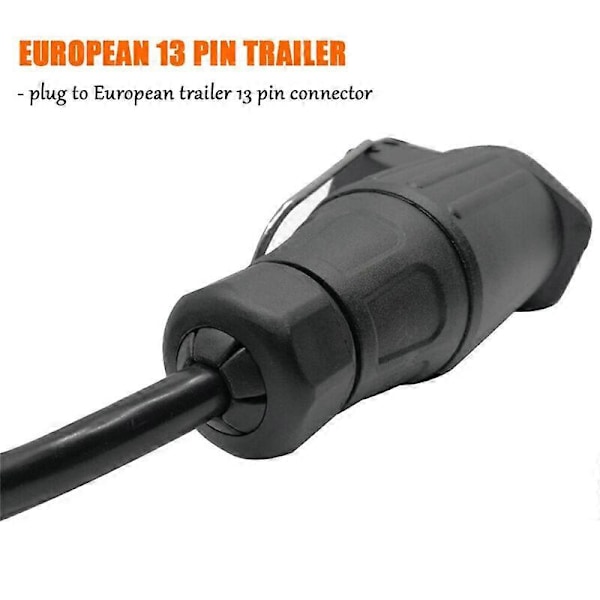 Trailer Connector USA 4-Pin Fladt Stik til Europæisk 7-Pin Stik 4 til 7 Trailer Lys Konverter Kredsløbsadapter