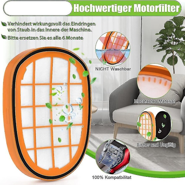 4-pack filter till Philips Speedpro Max Aqua Handheld Fc6812 Fc6813