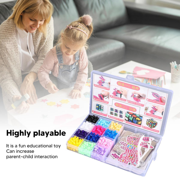 Lasten sulakehelmisarja 5 mm, 24 väriä itsetehty käsintehty set, jossa on 4 mallia 4 silityspaperipinsettiä