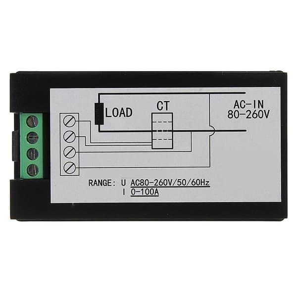 DC Multimeter 6.5-100v 0-100a LCD-skjerm Digital Spenning Effekt Energi