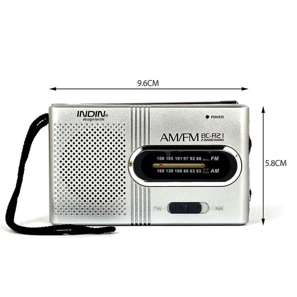 Bærbar radio | Am/fm batteridrevet med fjernmottak for innendørs, utendørs og nødbruk | Radio med høyttaler og hodetelefonuttak