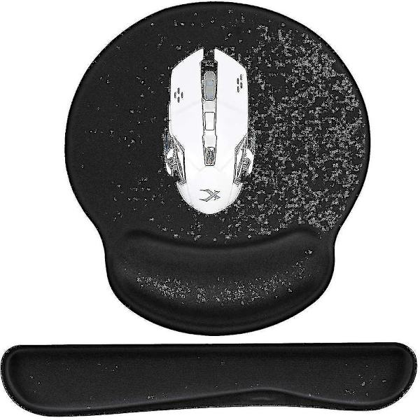 Tangentbordshandledsstöd och musmatta med handledsstöd, minnesskumset för dator/laptop/mac, hållbart bekvämt lätt för enkel skrivning P
