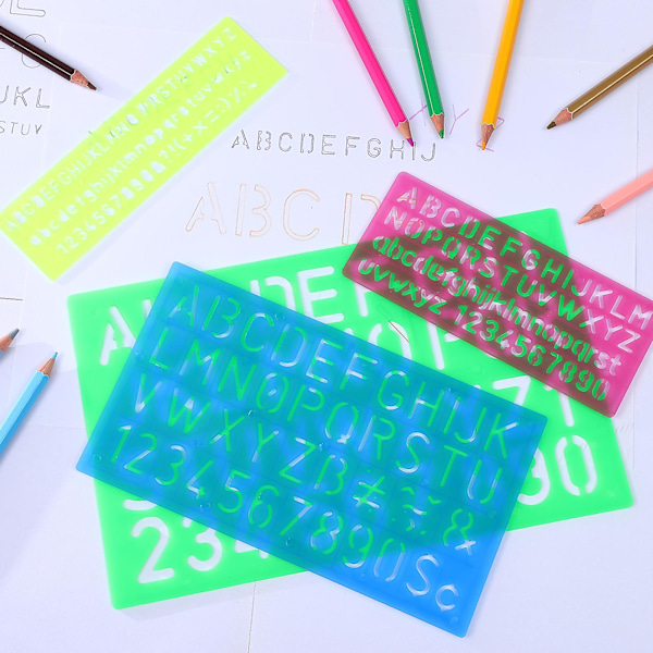 4 kpl Aivotyökalu-kirjoitusstencilit Kompaktit suihkustenssiilit Tervetuloa-stencilit Kirjaimet Pienet painostenssiilit Kirjainstencilit