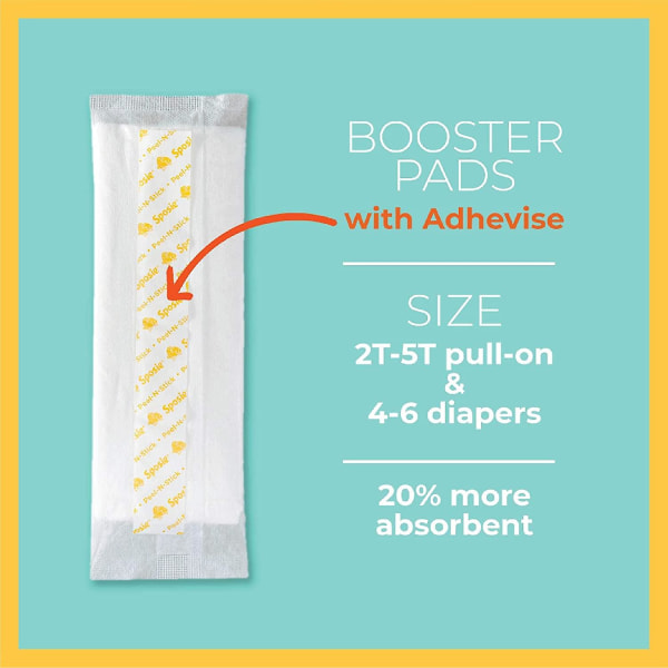 Sposie Ble Booster Pads - Bleindlæg til bleer til natten, indlæg til stofbleer og bleer i størrelse 2t-5t, bleindlæg til babyprodukter