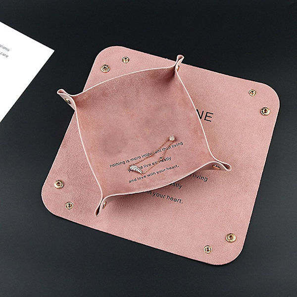 2 stk. Displayplader i PU-læder Organizer Showcase Bakke Foldbar Holder
