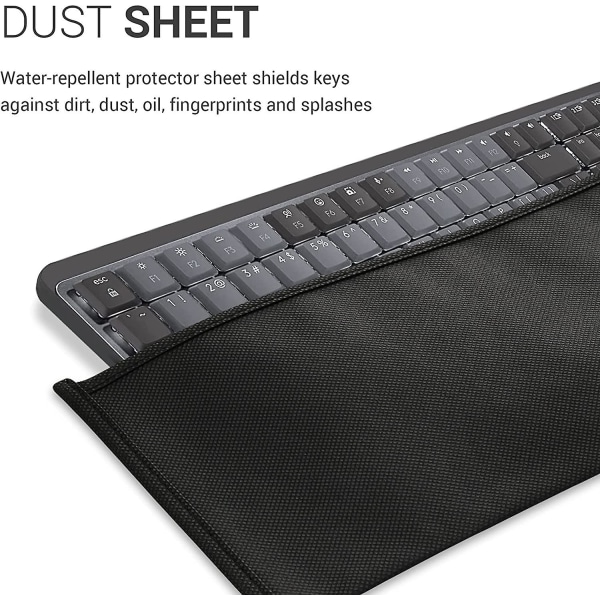 Støvbeskyttelse Kompatibel med Logitech MX Mechanical Wireless - Computer Tastatur Beskytter Stof Etui - Sort