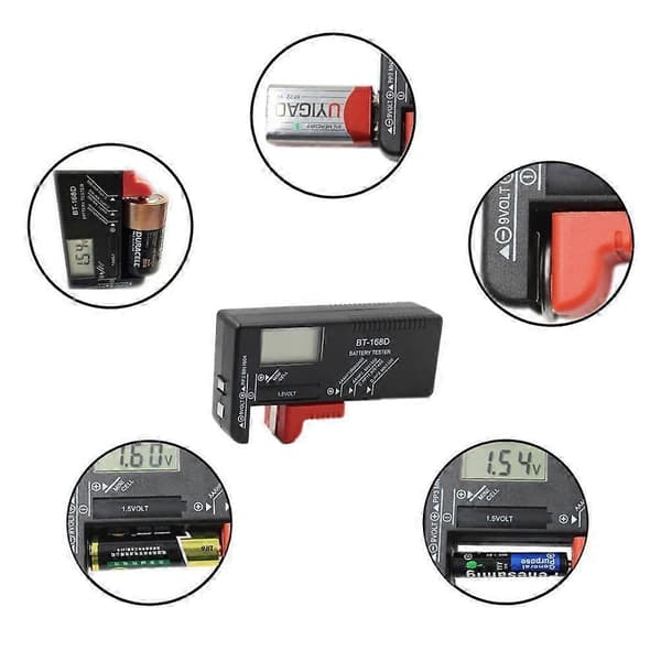 BT-168 PRO Digital Lithium Batterikapacitetstester Terningsformet belastningsanalysator Display Kontroller AAA AA Knapcelle Universaltest