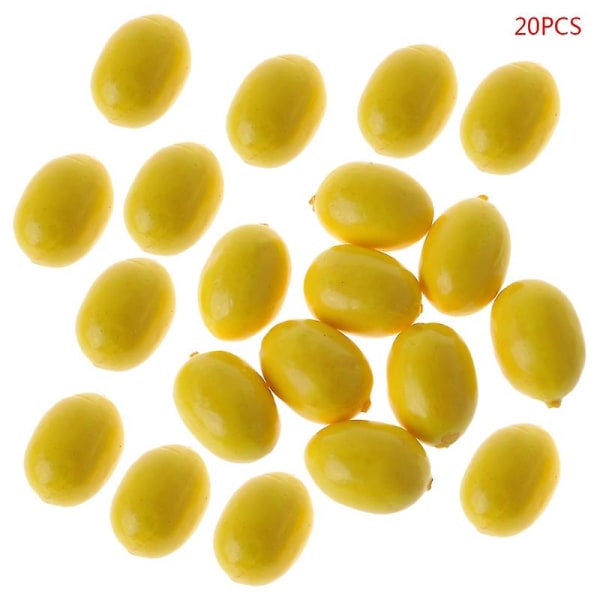 20 stk Naturtro Simulering Kunstig Citron Fake Fruit Disply Home Party Decor