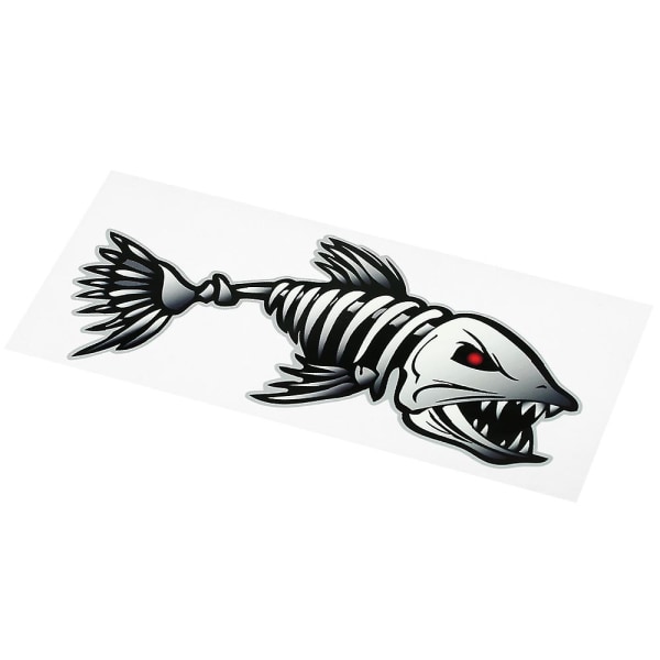 2 delar Fisktänder Munklistermärken Skelettfiskklistermärken Fiskebåt Kanot Kajak Grafiktillbehör