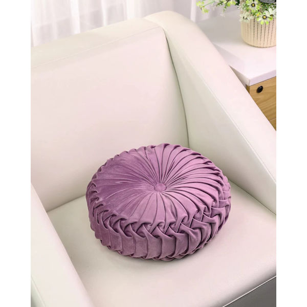 Runde fløyelsputer Sofa Små Håndlagde Puter