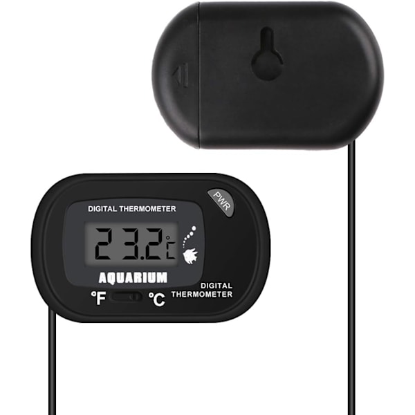 2 stk. Digitalt LCD-termometer til akvarie