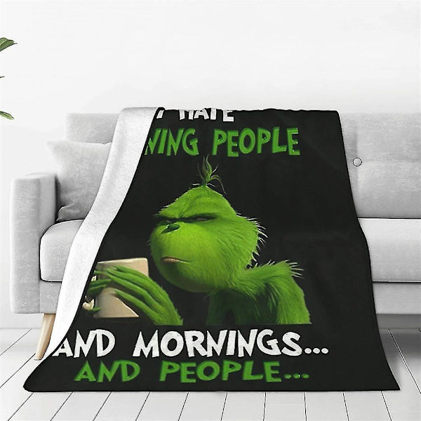 The Grinch tæppe blødt hyggeligt gaver julefest soveværelse dekoration 3