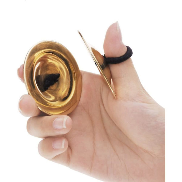 2 stk Finger Cymbaler for Magedans Gull Musikk Instrument