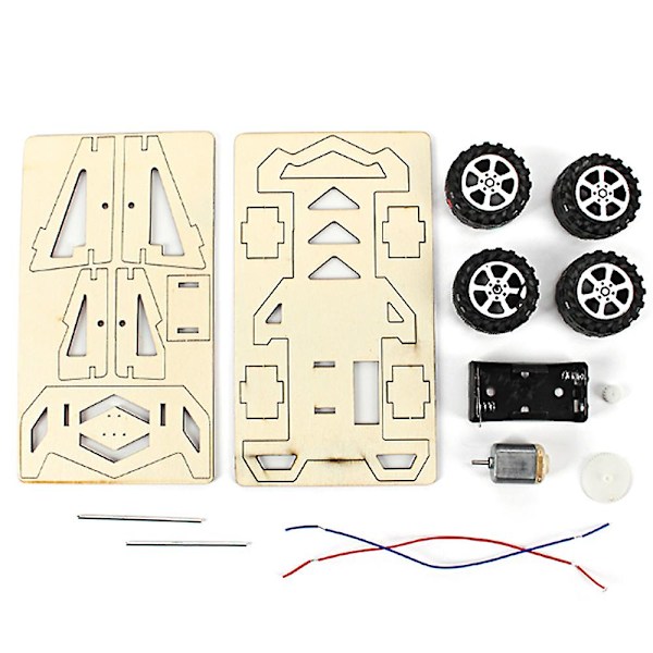 Trä Racing Car Diy Kit Barnleksak Diy Kit Elektrisk Trä Racing Car För Barn Vetenskap Och Teknik Uppfinningar Monterad Experiment Diy Modell Bygg