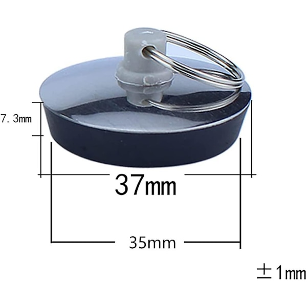 4 st gummibrunnspropp avloppspropp passar 35 mm för badkar kök badrum