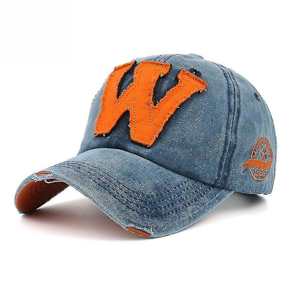 Hmwy-denim Baseball Cap Bogstav W Udendørs Sport Cap