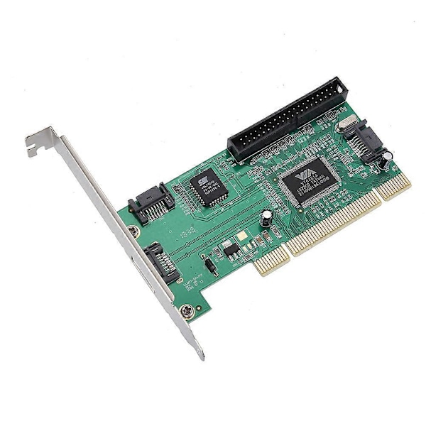 PCI til 3-ports SATA + IDE kombinasjonskortkort Adapterkonverter VIA6421 Chip HDD AC388