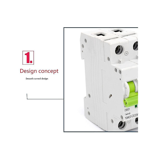 Dc550v Solcelle Pv Afbryder 2p 63a Mini Afbryder Til Pv System Kortslutningsbeskytter