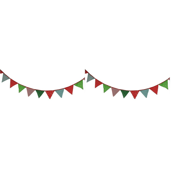 24 st Multicolor Triangel Flaggor Party Bunting Banners för dekoration