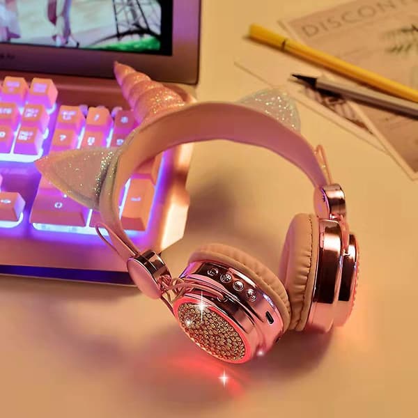 Kablet datamaskin headset enhjørning design barn