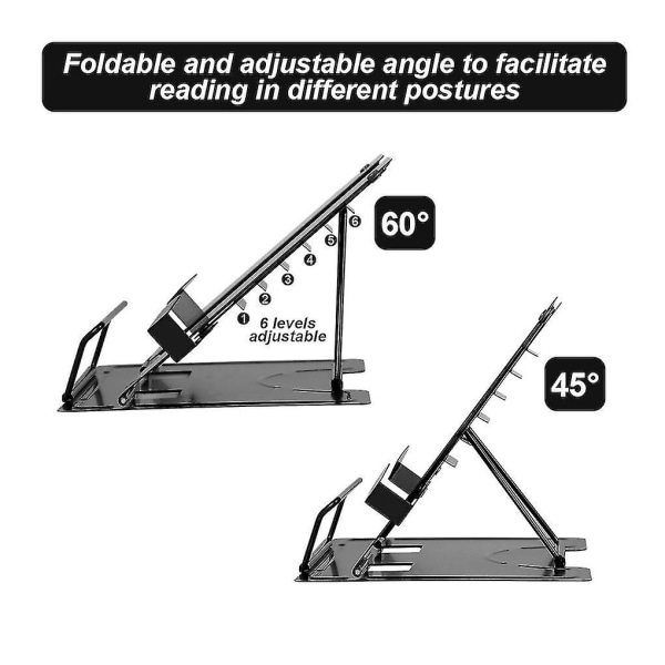 Justerbar Metal Bogstativ Bærbar Læsebogsholder Sup