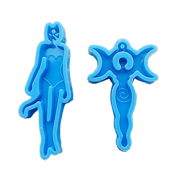 Goddess Charm Mold Silicone Hanging Pendant Mould Epoxy Resin Casting For Handmade Diy Keychain Jewelry Making Crafts Supplies