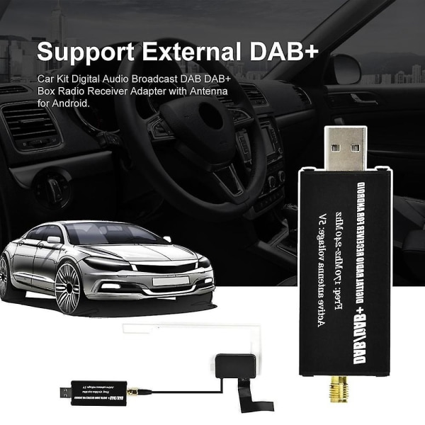 Dab/dab+ Radio For Bil Multimedia Player System Universal Car Dab Radio  Mottaker Tuner Usb Interface 8b48 | Fyndiq