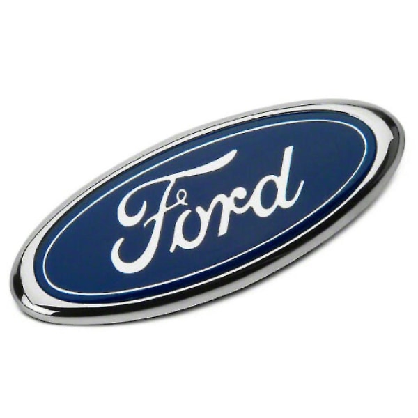 Tummansininen Fordin takatavaramerkin tunnus Mondeoon