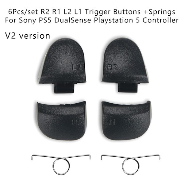1 set R2 R1 L2 L1 avtryckarknappar med fjädrar för PS5 DualSense