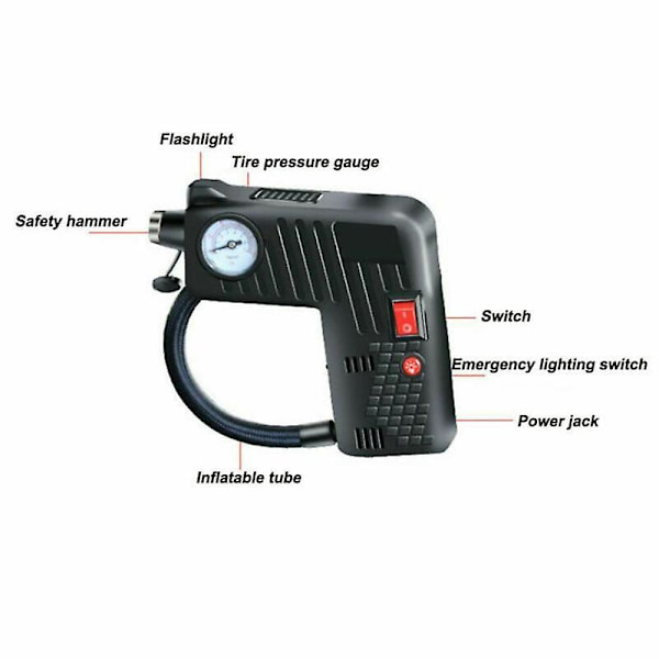 12v trådløs luftkompressor elektrisk bil dekk kompressor inflator digital LCD for bil sykkel sykkel auto båt blåser